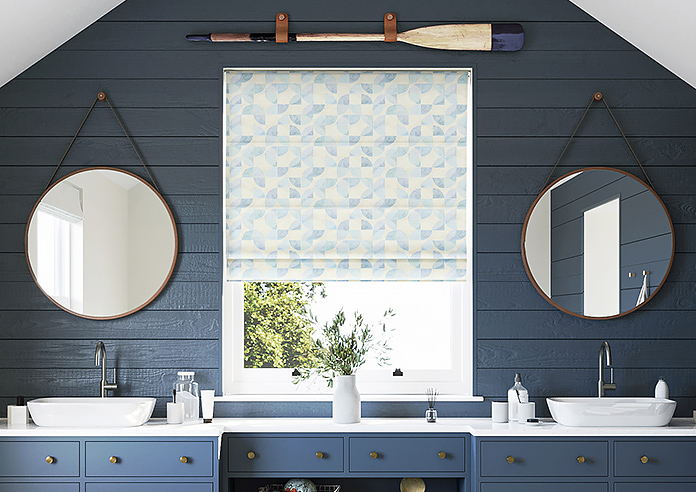 Mosaic Tile, Aquamarine - Roman Blind - Image 3